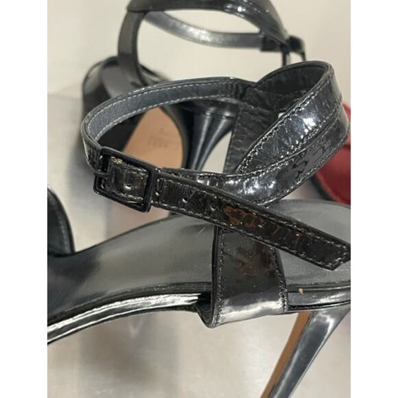 Stuart Weitzman Patent Leather Strappy Platform Stilettos Women's Sz 7 - Picture 12 of 12